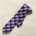 Custom Formal Promotional Silk Plaid Jacquard Men Wholesale Necktie